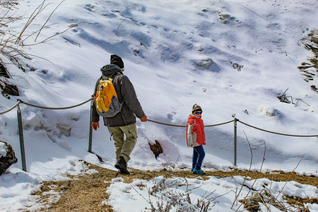 a on foot towards zermatt