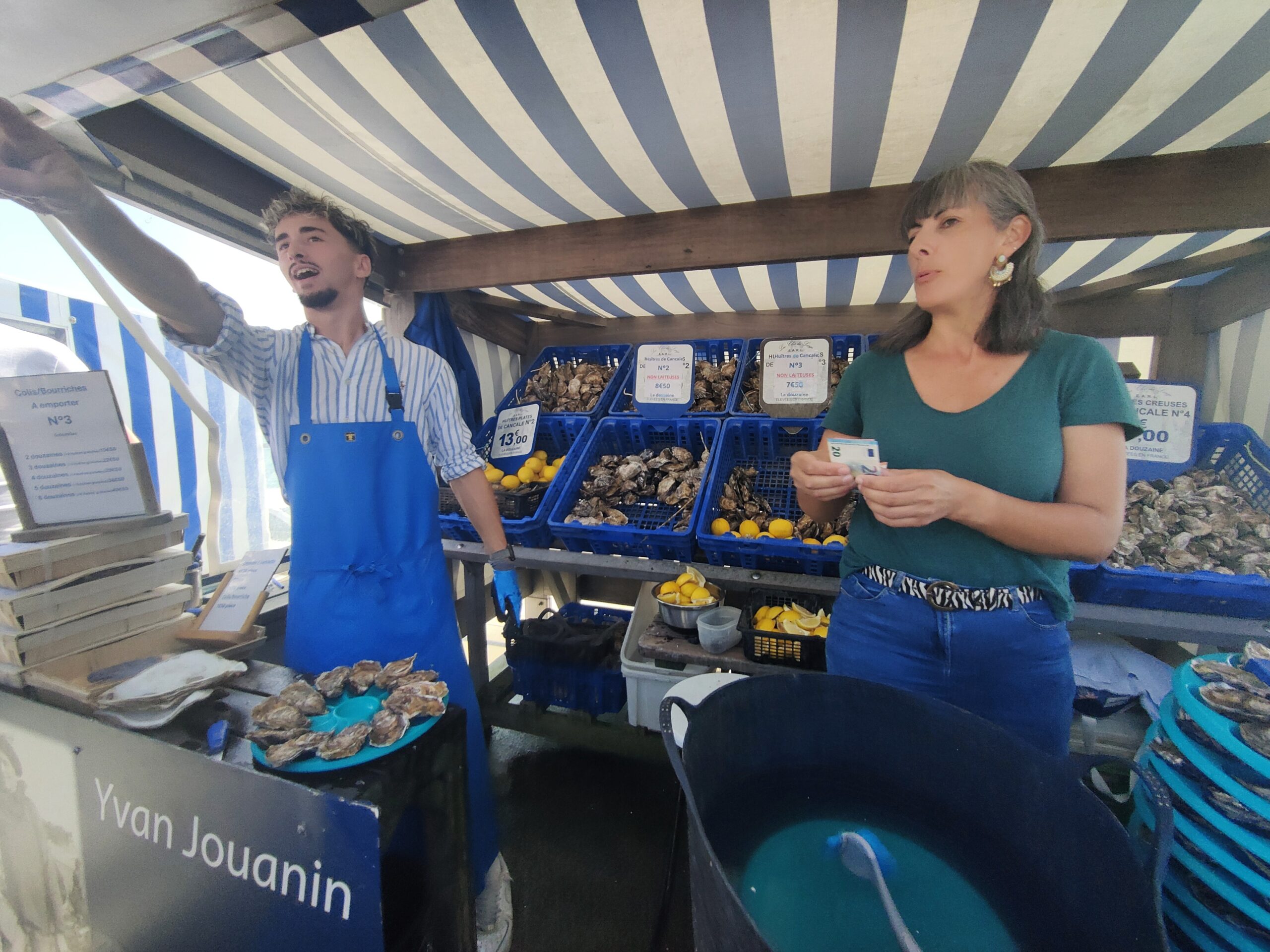 mercato ostriche cancale